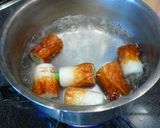 お弁当に♪アスパラ詰め竹輪の煮物！作り方3写真