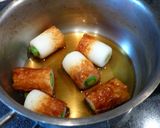 お弁当に♪アスパラ詰め竹輪の煮物！作り方4写真
