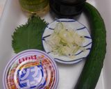 キューリとツナコーンの和え物作り方1写真