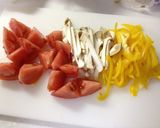[簡単]彩り鮮やか牛肉トマト醤油炒め作り方3写真