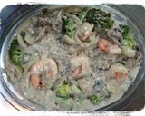 海老とたっぷりきのこの豆乳グラタン作り方7写真