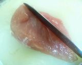 驚きの柔らかさ！鶏ムネ肉Bigチキンカツ作り方1写真