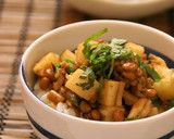 納豆と挽肉、ネバネバ野菜の中華風炒め作り方5写真