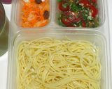 お弁当はトマトとシソの冷製パスタ作り方5写真