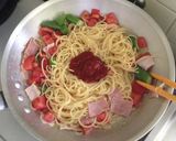 フライパン1つで簡単トマトソースパスタ☆作り方5写真