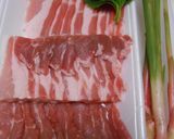 葉生姜と豚ばら肉の炊き込みご飯作り方1写真