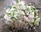 豆腐とキュウリと大根と大葉のごまあえ作り方4写真