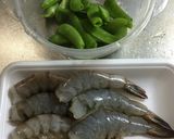 えびとスナップエンドウの 中華炒め作り方1写真