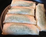 ハムとえのきの焼き春巻き作り方3写真