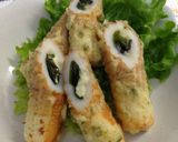 ワカメとひじき入りチーズちくわの磯辺揚げ作り方3写真