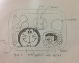ドラえもん＆のび太＆ミニドラ弁当作り方1写真