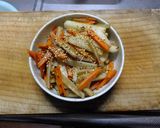 大根、蓮根、人参のゴマ油炒め作り方4写真
