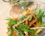 水菜とにんじんのさっぱり胡麻和えサラダ作り方4写真