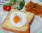 マヨぶっかけ☆目玉焼きチーズトースト☆作り方4写真
