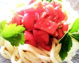 冷たいトマトうどん　蜂蜜醤油味♪作り方4写真