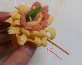 お弁当に☆薄焼き卵とハムのお花❀作り方13写真