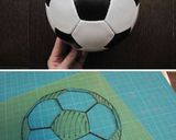 簡単◎チョコケーキでサッカーボールケーキ作り方2写真