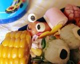 ハムチーズで・簡単カタツムリ・キャラ弁作り方9写真