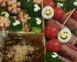 運動会のお弁当★鶏の唐揚げ&さんま煮物作り方1写真