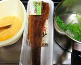 穴子入り♧三つ葉の卵焼き作り方1写真