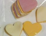 ハートのチーズハム重ね☆簡単作り方3写真
