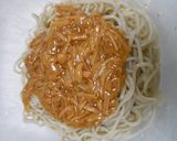 流水麺で冷やし納豆・なめ茸・卵入りそば作り方5写真