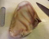 ミミガーでペペロンチーノ風簡単おつまみ作り方1写真