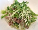 豚ひき肉とレタスのホットサラダ作り方6写真