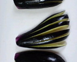 蒸し茄子のごまだれがけ作り方1写真