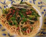 オイルサーディンとルッコラのトマトパスタ作り方5写真