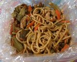 残った焼きそばで卵お好み焼き風?お焼き作り方1写真