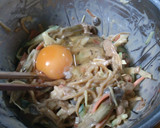 残った焼きそばで卵お好み焼き風？お焼き作り方6写真
