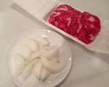 簡単★ガーリックが香る★牛肉＆玉ねぎ炒め作り方1写真