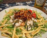 塩麹でしっとり蒸し鶏のサラダうどん♪作り方5写真