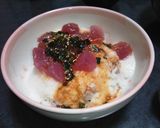 中華風!山かけまぐろ丼作り方6写真