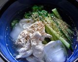 冷たい♪ささみと夏野菜の鶏ガラそうめん作り方5写真
