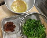 白石温麺で水菜と梅干のパスタ風作り方1写真
