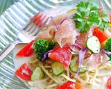 超シンプル！トマトと大葉で和風冷製パスタ作り方5写真