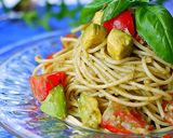 超シンプル！トマトと大葉で和風冷製パスタ作り方6写真