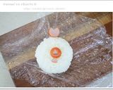 簡単キャラ弁＊ニワトリおにぎり作り方2写真