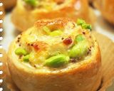 枝豆とベーコンとチーズのくるくるパン作り方9写真