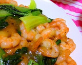 家族みんなで！エビと青菜の中華炒め作り方6写真