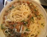 余りの薬味で♡簡単梅しそ納豆パスタ作り方3写真
