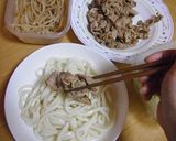 ひんやり甘辛☆温玉肉うどん作り方10写真