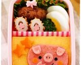 スパムdeこんがりブタちゃん＊キャラ弁作り方3写真