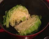 staubで蒸し焼きキャベツ作り方2写真