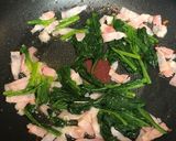 簡単＊ベーコンほうれん草のペペロンチーノ作り方5写真