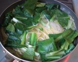 小松菜と豚肉の冷製パスタ☆柚子胡椒味作り方2写真