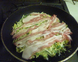 家計の味方もやしとニラのお好み焼き作り方4写真