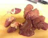 鶏モツの甘辛煮作り方1写真